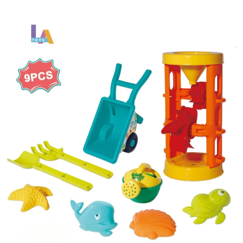 Longthuy Made in Vietnam Beach sand set toy Beach crab model bucket Set of 8pcs summer outdoor toy for children