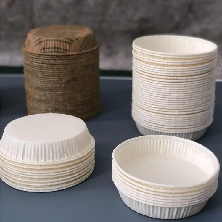 Chiffon Quiche Kitchens coated Paper mold Sturdy Baking and Serving Mini Tart Pans Baking Cup