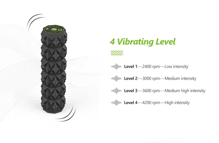 2023 New Electric Foam Roller Battery Foam Roller EVA material Fitness vibrating Foam Roller