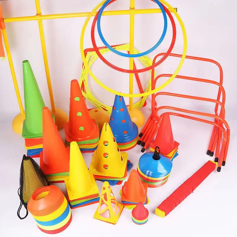 Football Agility Cone Plastic Marker Cones Football Soccer Training Equipment Sport Colorful Speed Training Set
