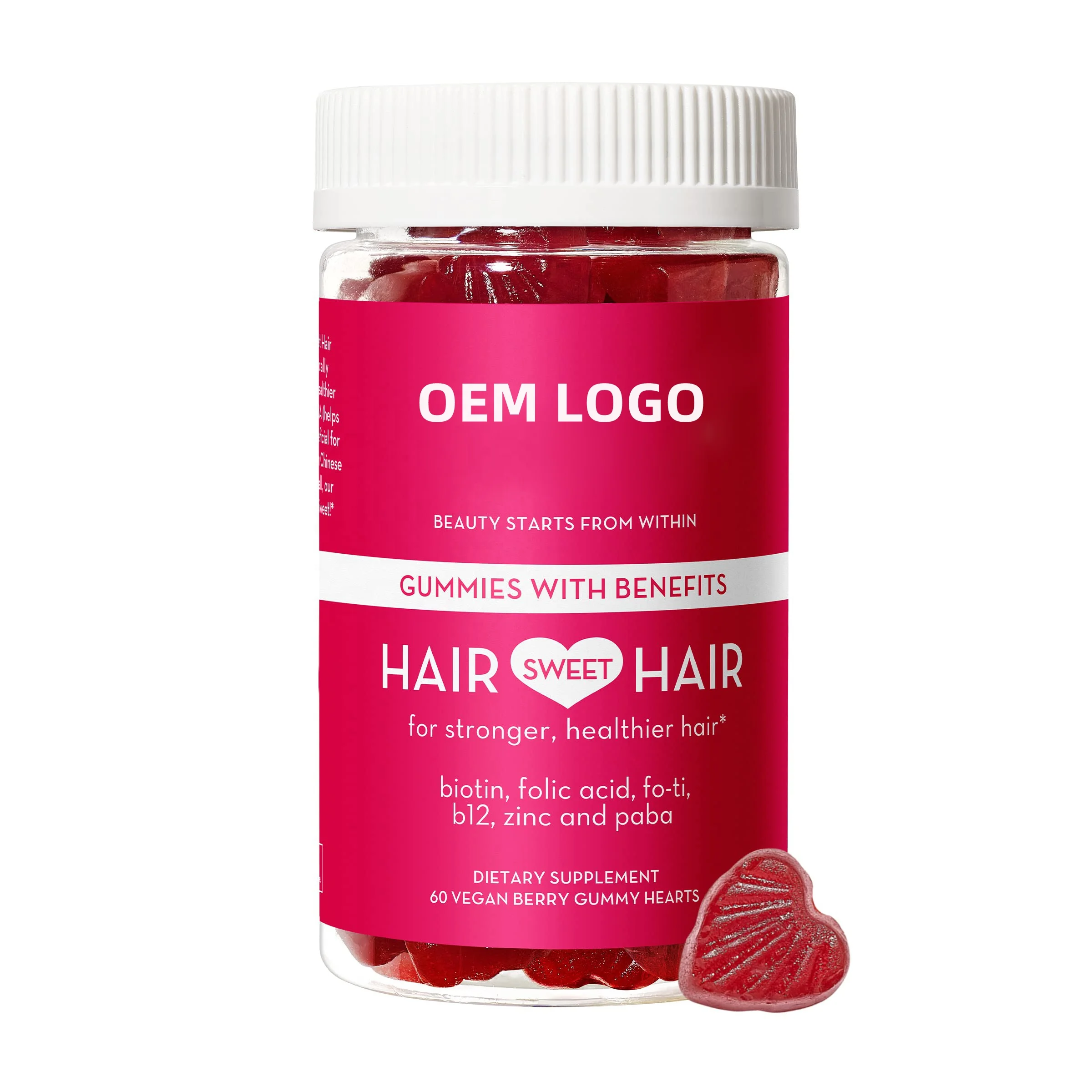 Best Selling Hair Biotin Collagen Gummy  reduce hair loss Vitamin Hair Growth Gummies With Biotin Energy