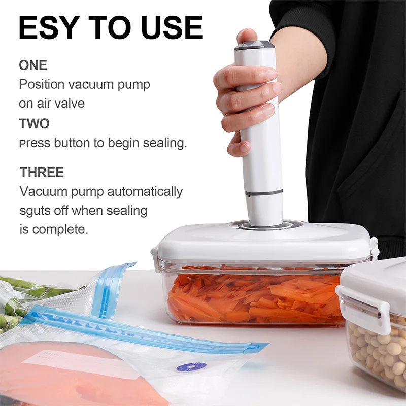 OOTD Electric Handheld Vacuum Sealer Rechargeable Commercial Mini Vacuum Sealer for Food Storage