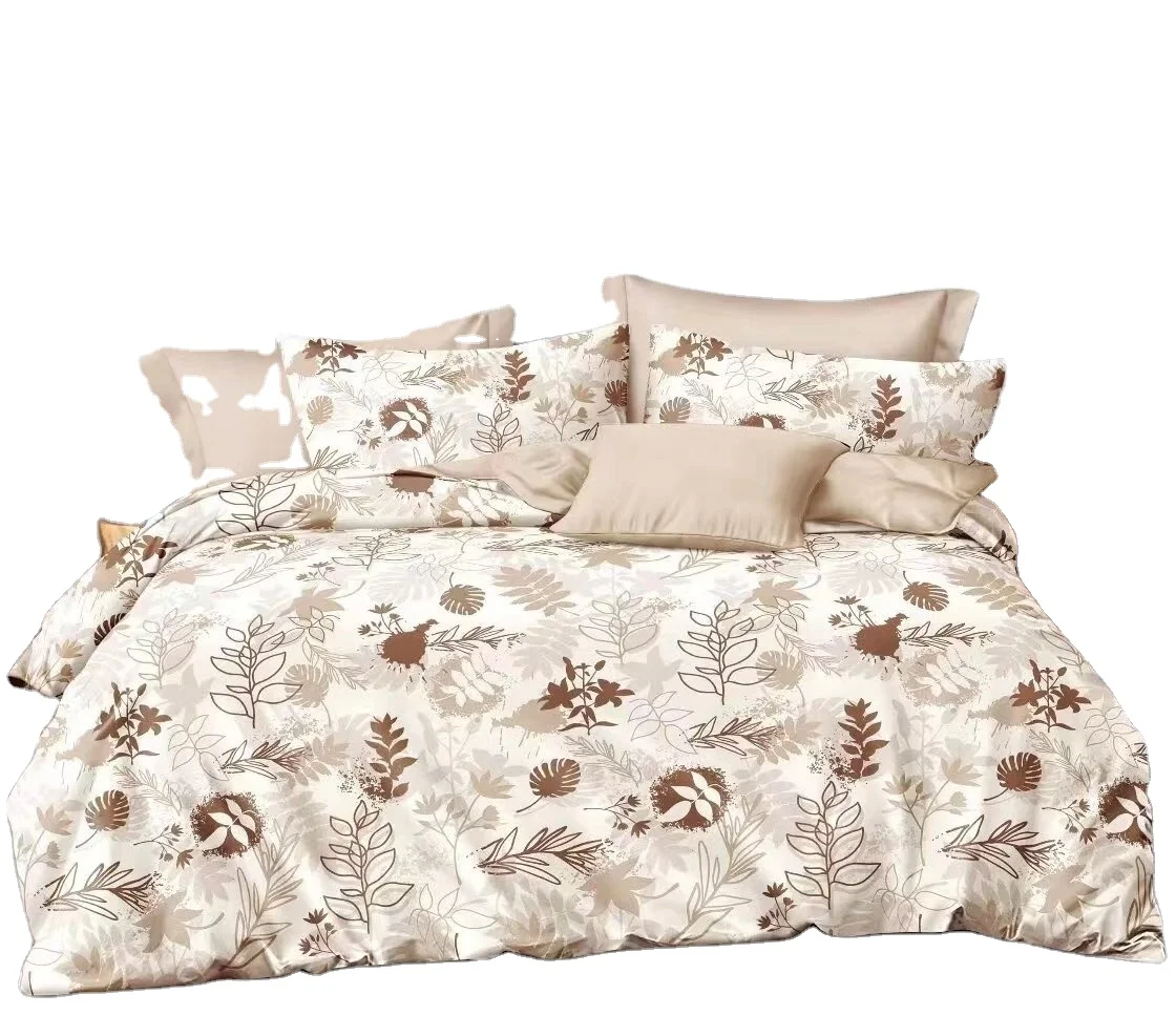 High Quality Bedding Sets 7 Pieces Comforter Duvet Cover Set Logo Woven Simple for Beds King Size Customized Cotton OEM 3 Pcs