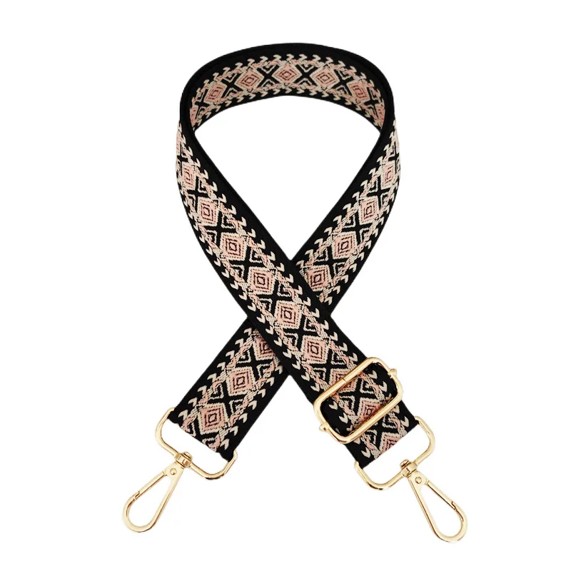 2024 Support mixed wholesale Check Jacquard Ethnic Style Shoulder Bag Strap Crossbody Strap Accessories Adjustable Strap