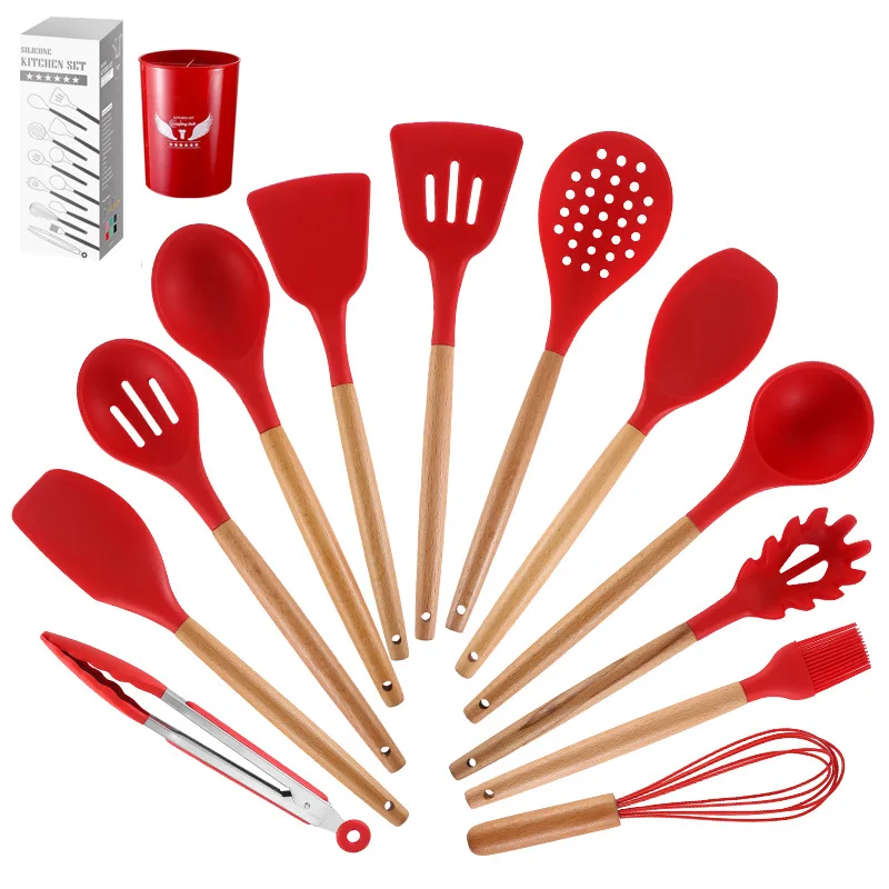 Home 12 piece a set Silicone cooking kitchen utensils set kitchen accessories