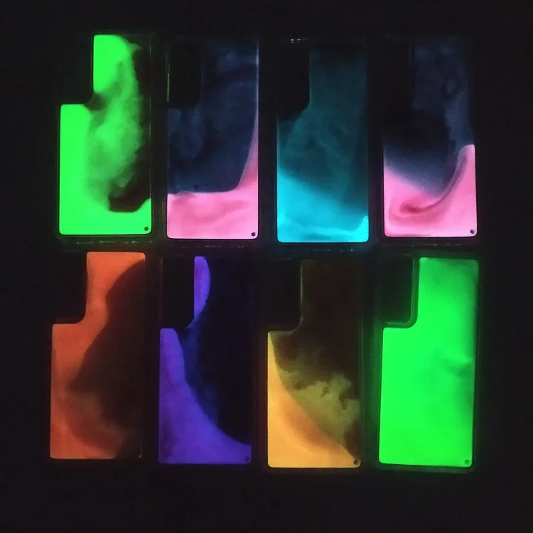 Luminous neon Liquid Sand Case Mobile Phone Case For iPhone 12 Quicksand Glitter Liquid Phone Case For iPhone 12 pro