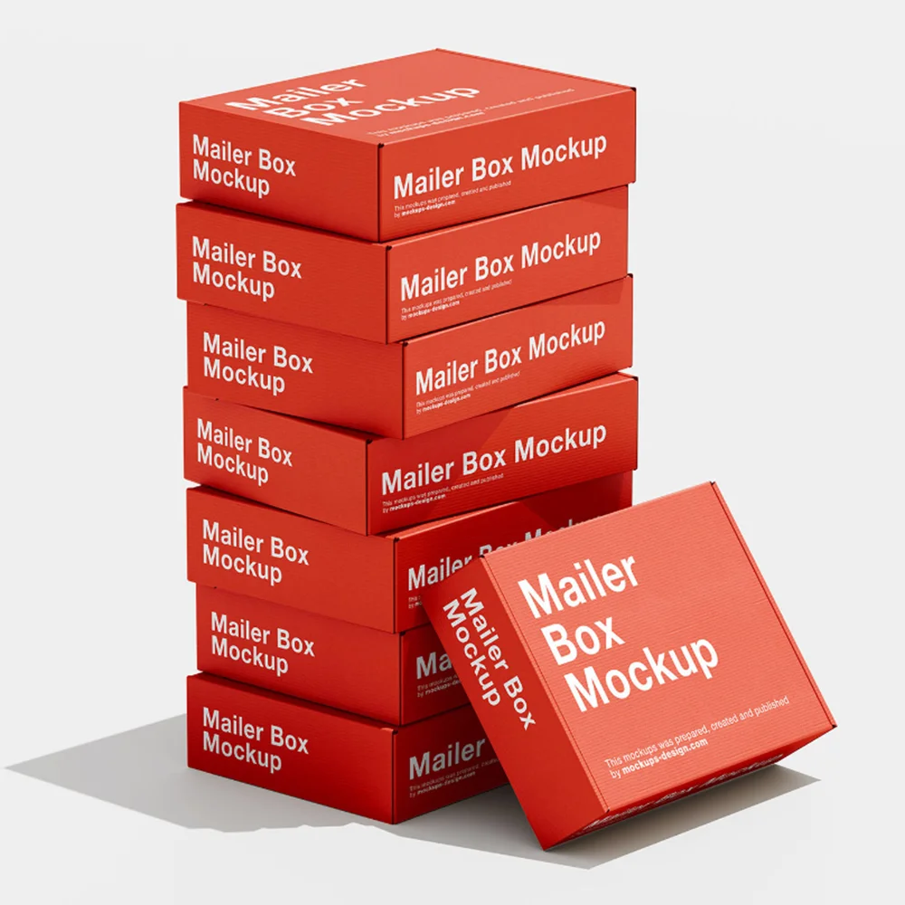 Product Design Digital Printing Postal Boxes Packaging For Custom Logo Wig/Clothes/Makeup Corrugated Mailer Paper Boxes