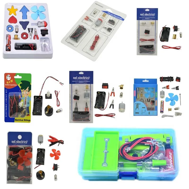 Diy Assemble Science Experiment Projector Set Circuit Brick Science Physics Experiment Assembly for Kids Toy