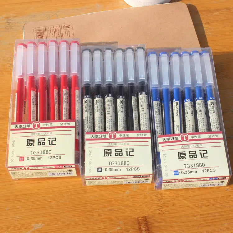 Wholesale Black Gel Ink Pens for Writing Black Ink Pens 0.3 0.5 mm Smooth Writing Liquid Ink Pen Office Supplier Stationery