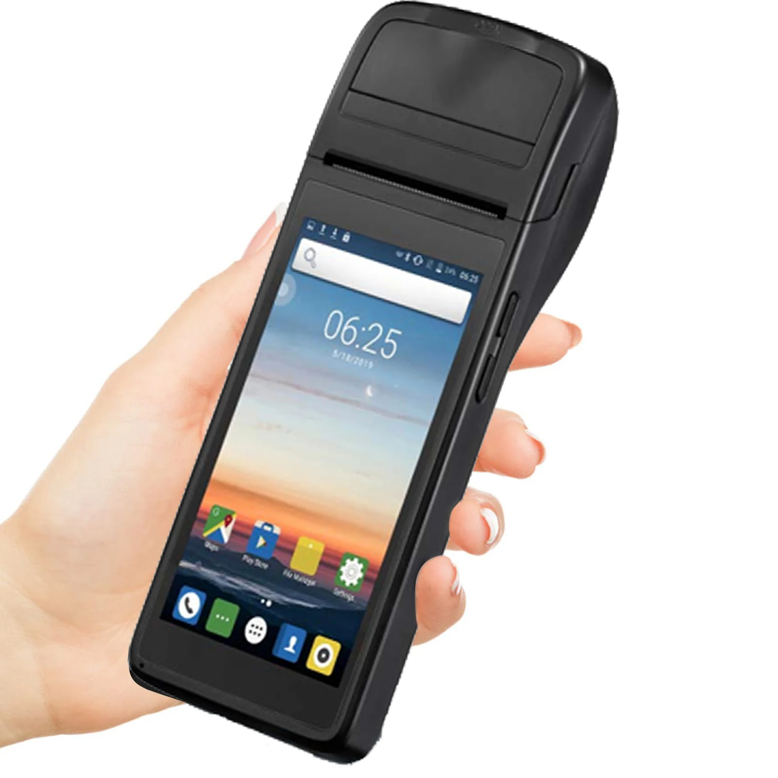 Android 8.1 Tcang Factory manufacturing handheld mobile pos machine with Label receipt printer