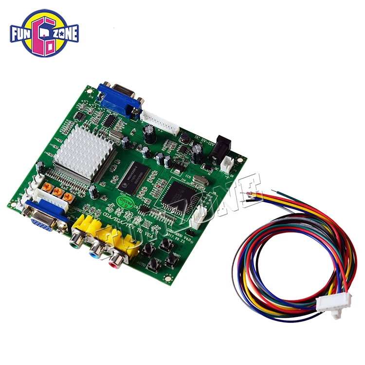 Funzone GBS8200 Arcade Game CGA/YUV/EGA/RGB Signal to VGA HD Video Converter Board (Single Output)