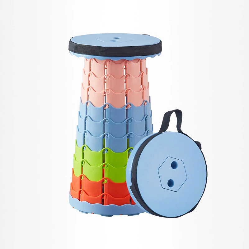 Plastic Portable Telescopic Extension Easy Camping Fishing Rainbow Color Folding Adjustable Fishing Camping Chair