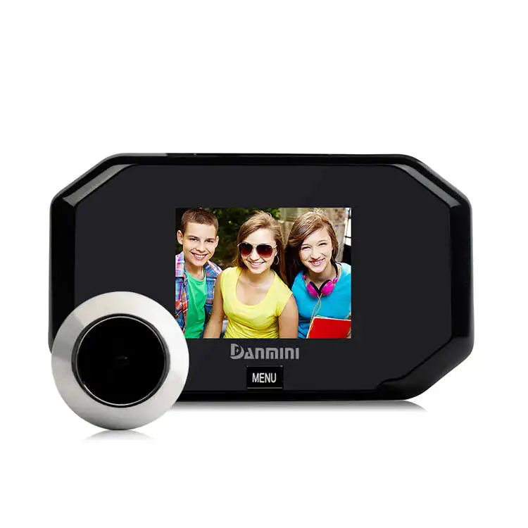 X7 built-in hidden zinc alloy anti-thelf  AA battery power supply 145 degree wide angle 1MP smart digital door viewer peephole