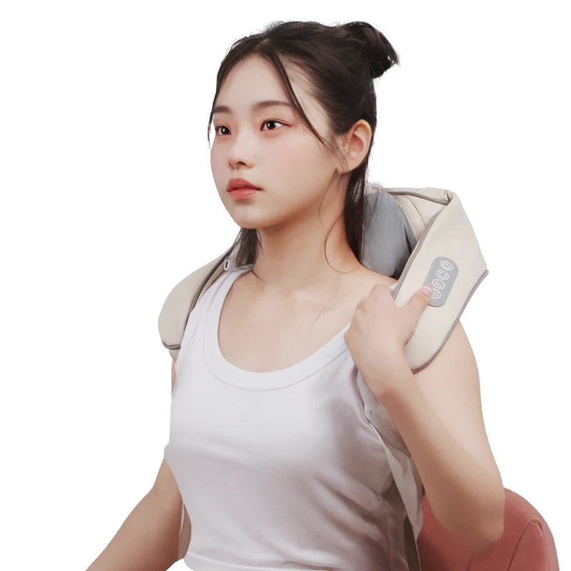 2024 Uprgraded Portable Electric Deep Tissue 3D Kneading Neck Massager Hands-Free Body Focused Neck Shoulder Pain Relief