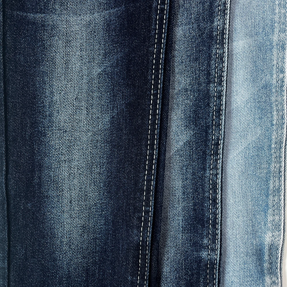 Wholesale Rolls Of 11.5oz Denim Fabric TC Yarn Raw Material 3/1 Twill For Jeans Indigo Rope Dyed Denim Fabrics