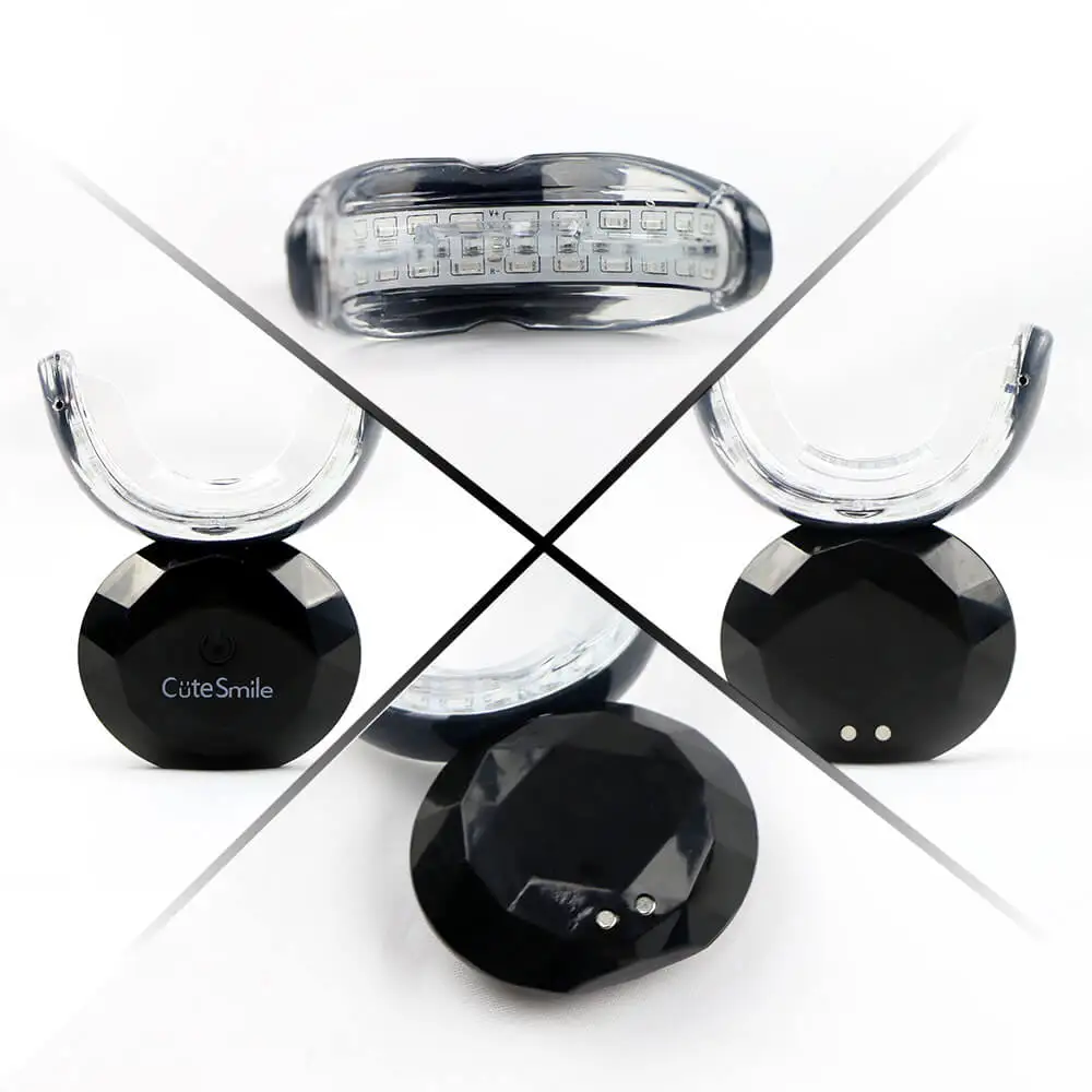 Wholesale Private Label Rechargeable Teeth Whitening Gel Kit for Home Use Dental Bleaching LED Light 3 Syringe Set