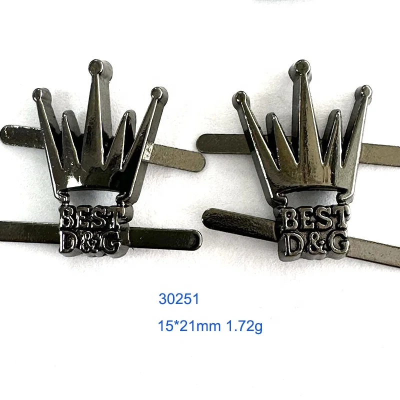 Customized Crown Shoe Clips Metal Shoe Accessories For Leather Ladies Men Shoes