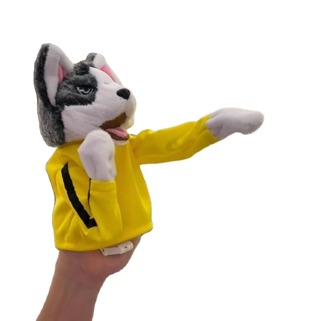 Electric Boxing Dog Doll Husky Voice Puppet Funny Big Battle Creative Interactive Plush Toy with Electronics