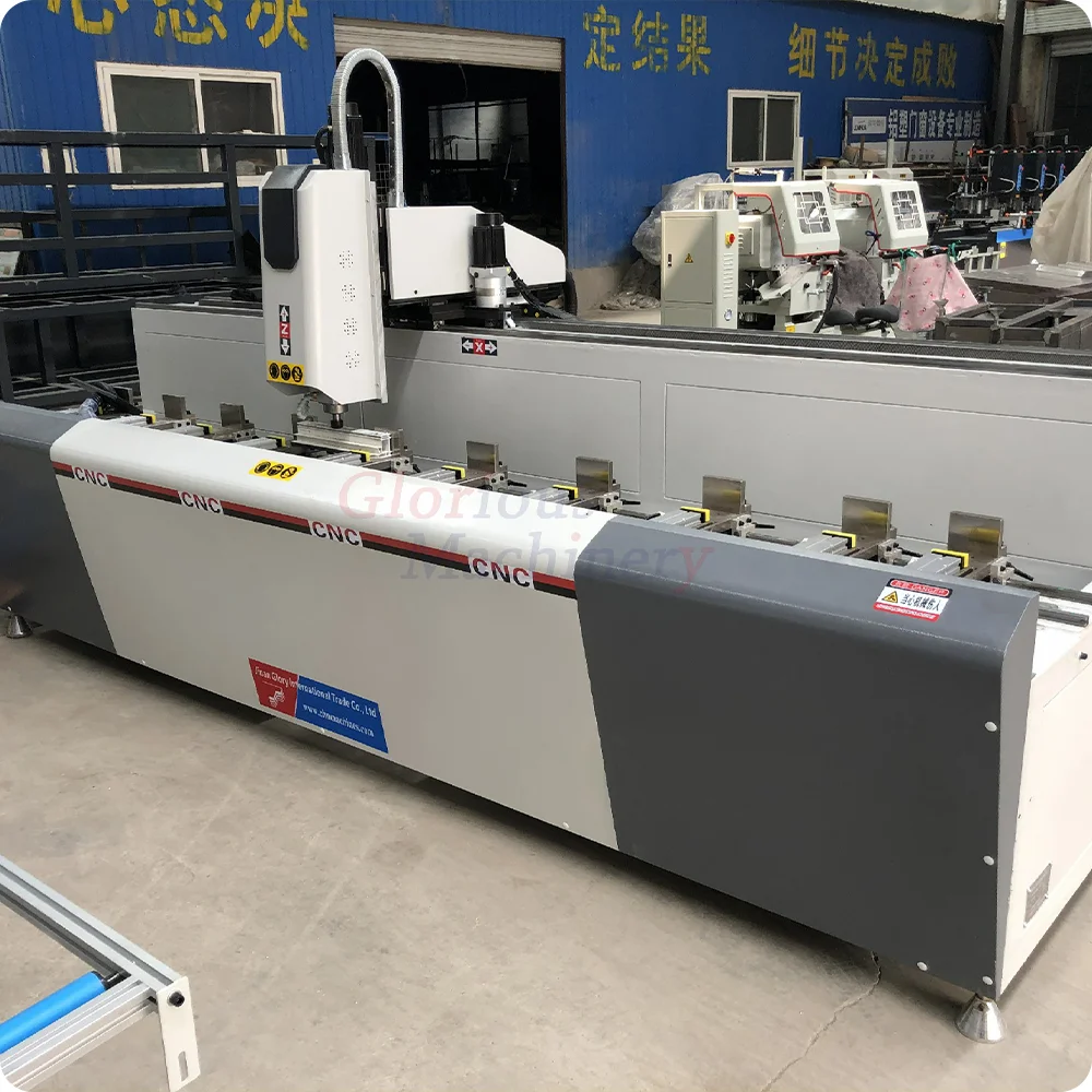 Aluminium Hole Cnc Drilling Machine Lock Chain Mortising Pvc Frame Equipment Milling Copy Router Window Door