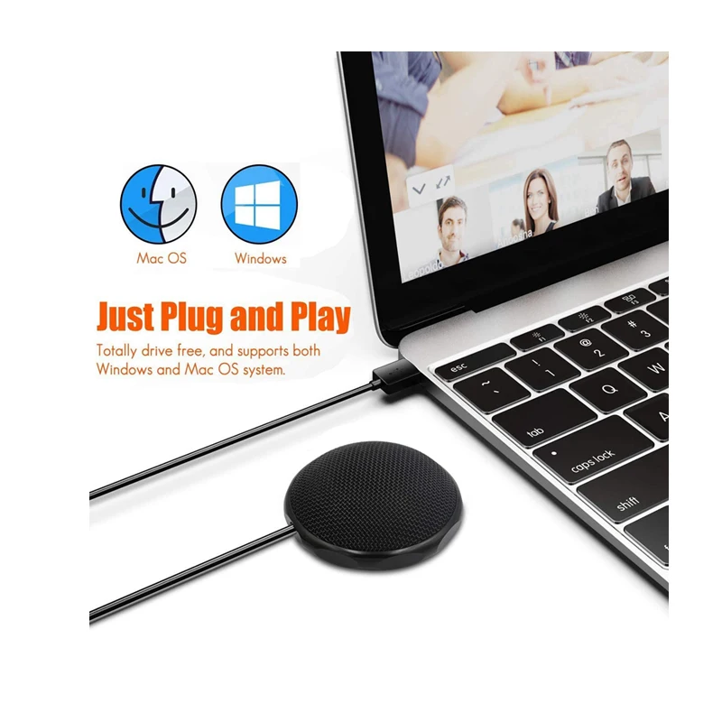 Всенаправленный usb-микрофон для компьютера видеоконференции умное шумоподавление пряжки конденсаторный микрофон ПК-игр