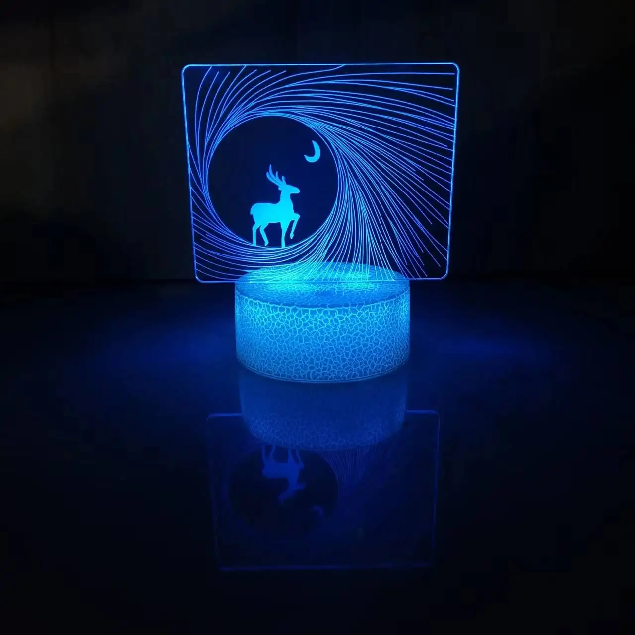 Custom Photo Creative  Illusion Cute Dinosaur Bear Acrylic Decor USB Anime Led 3D Night Lights Lamp For Baby Kids Children