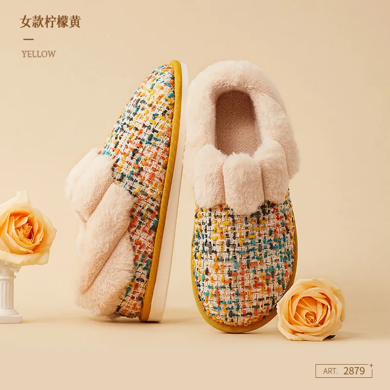 Women Outdoor Luxury Winter Slippers Home 2024 Ladies Warm Plush Indoor Casual Flats Shoe Comfort New Female Footwear Slippers