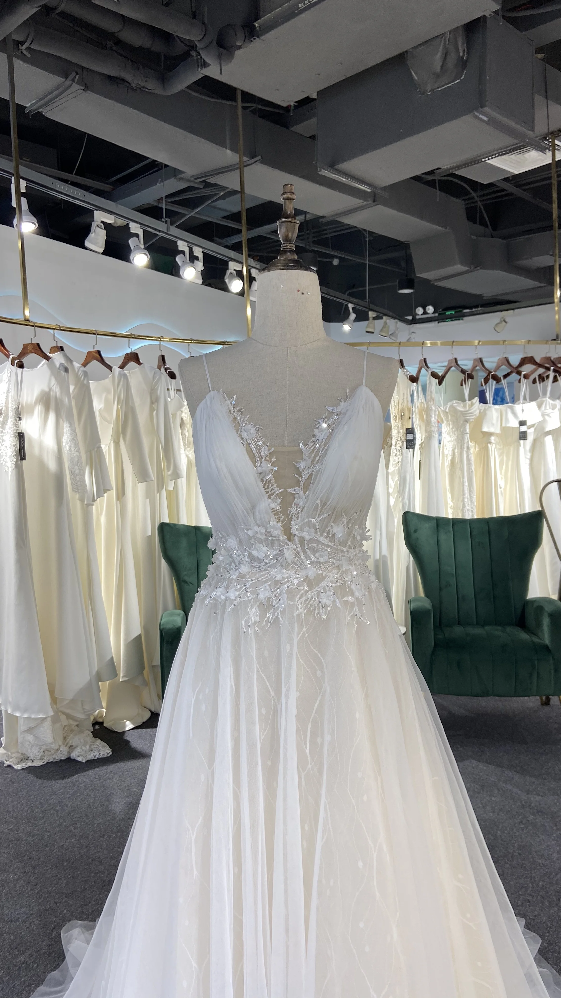 2023 French Style Princess Style Beautifully 3d Lace Wedding Dress