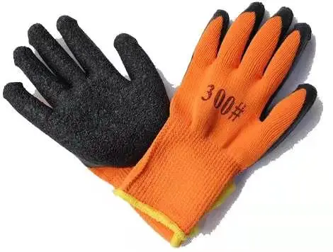 Polyester Shell Latex Palm Coated Safety Gloves