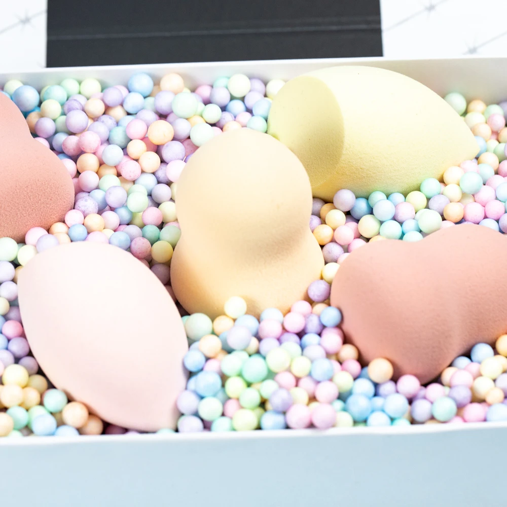 mix color  High Quality Soft Microfiber Beauty Makeup Brush Cleaner Sponge Cosmetic Puff