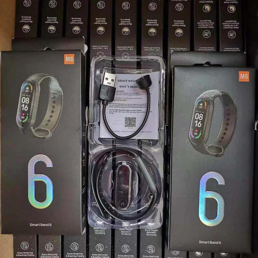 Смарт-браслет M6 с пульсометром и тонометром, фитнес-браслет, наручные часы