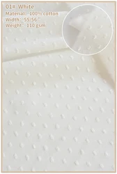 Breathable And Soft Plain Guipure Fabric Summer Baby Kids Fabrics Materials Pure Cotton swiss dot Jacquard Fabric For Dresses