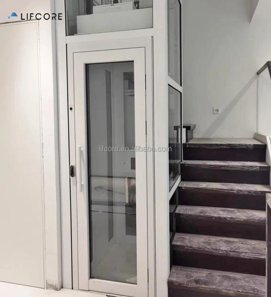Lifcore silent pit less mini elevator small home lift with intelligent lock key