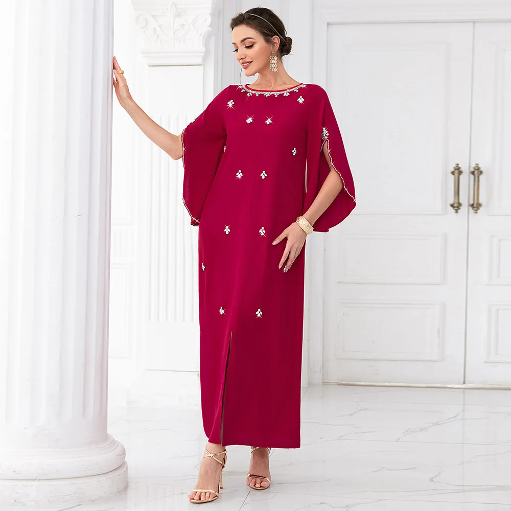 2024 New Arrival Plus Size Saudi Style Kaftan Robes Dubai Abaya Dress Islamic Clothing for EID Made of Polyester for Adults