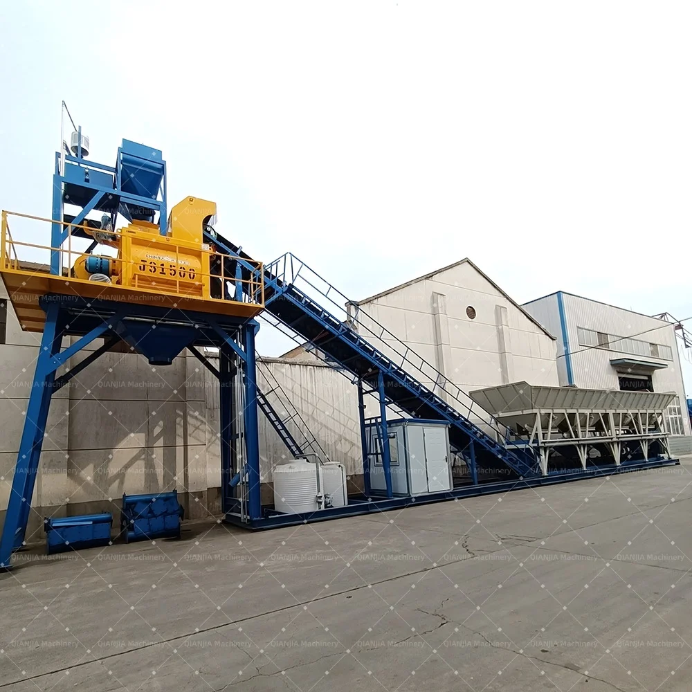 Доверенный бетонный завод MHZS60 JS1000 смеситель 60 м3/ч высококачественное оборудование долговечность