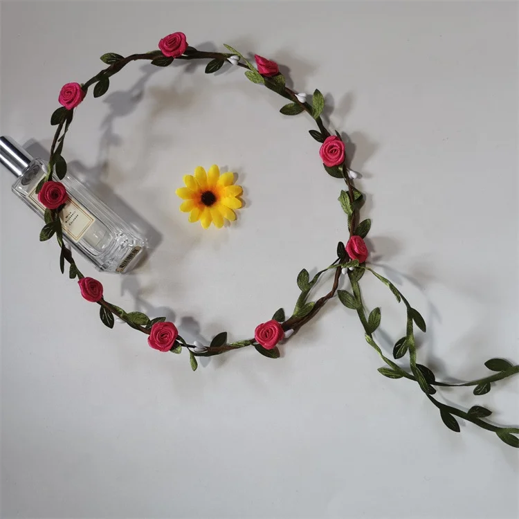 Flower Wreath Crown Headband Multicolor Wedding Festival Party Flower Hair Garlands in Bulk Women Girls Flower Decoration