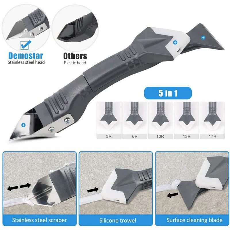 Silicone Caulking Tool Kit Caulk Sealant Finishing Remover Scraper Set