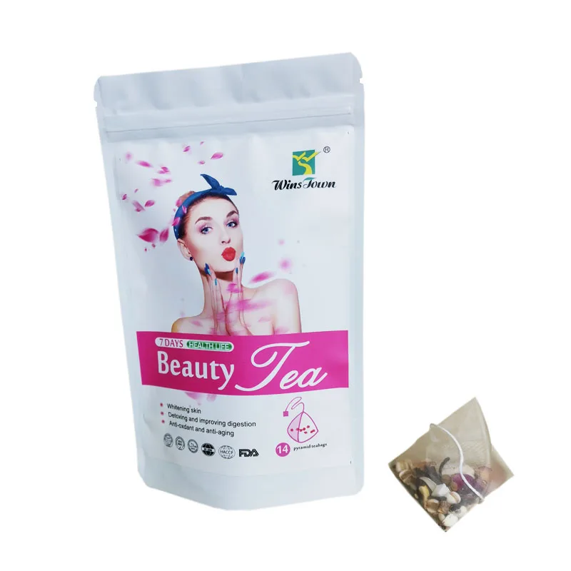 OEM/ODM Private Label beauty tea for ladies Health Herbal beauty slimming tea Chinese Natural bags skin smoothing 7 Days