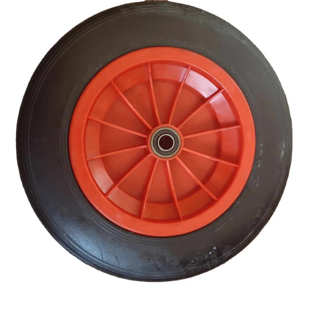 14 inch solid rubber tire hand cart wheels
