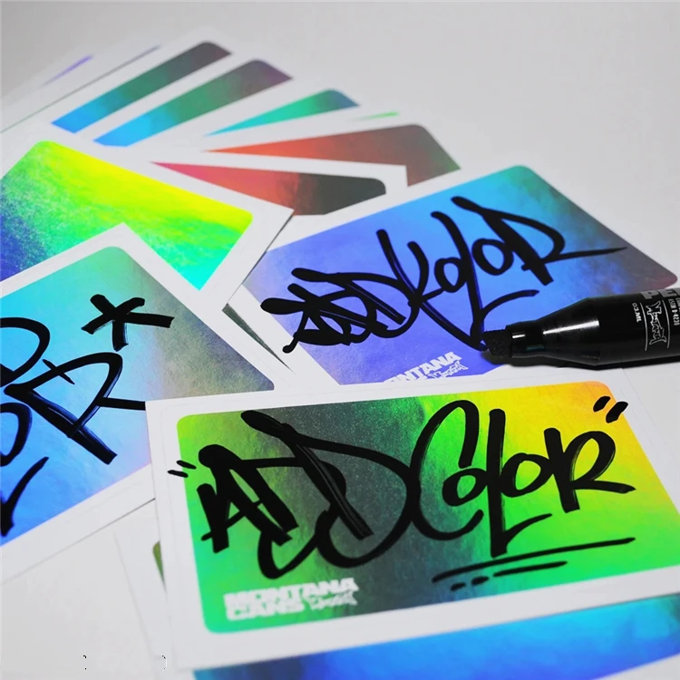 Die Cut Black Printing Holographic Stickers Reflective Car Sticker Custom Hologram Label Sticker