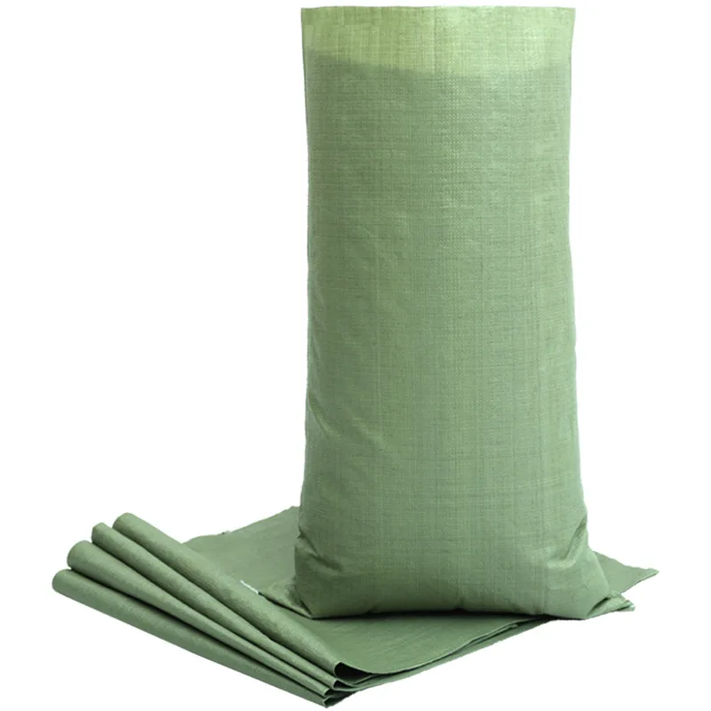 Wholesales custom waterproof laminated pp woven packaging bag green with logo