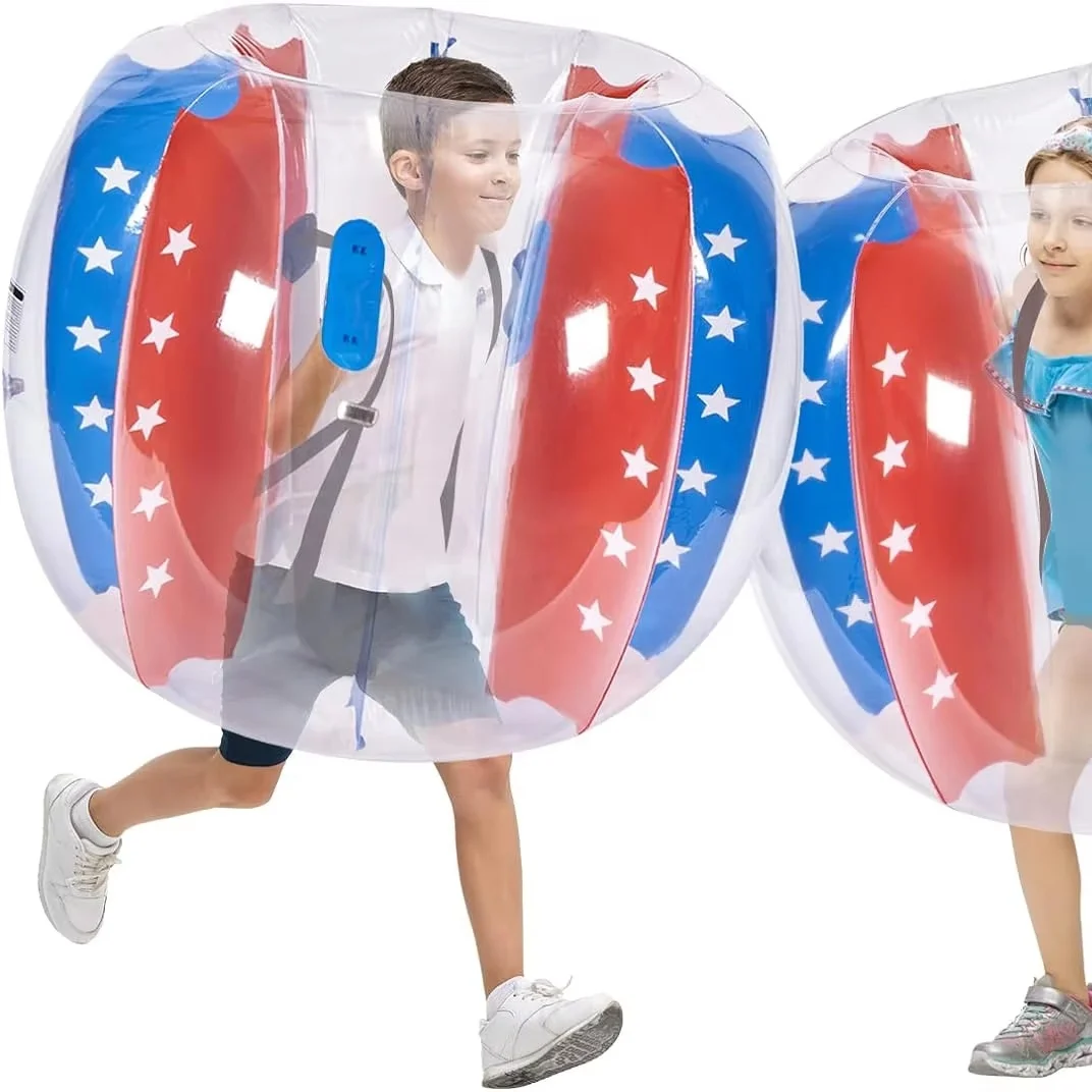 Inflatable Bumper Balls 2-Pack, 4FT/1.2M Body Sumo Zorb Balls for Kids & Teens Bubble Balls for Outdoor Team Gaming Play