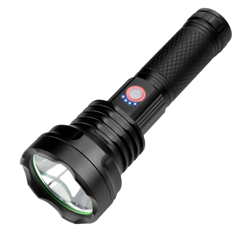 Super Bright ZOOM  Flashlight custom logo powerfull LED Light  USB  Rechargeable Flashlight Waterproof flashlights High Lumens