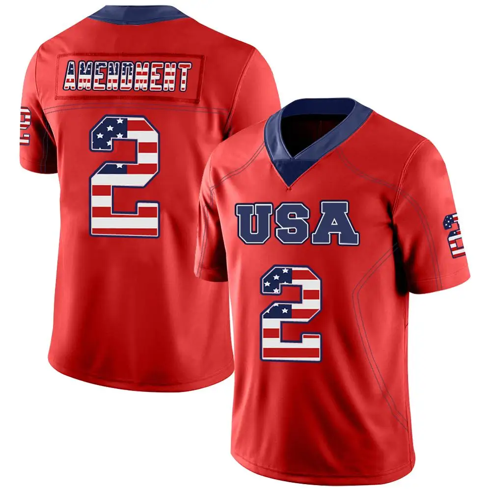 
New Style American Flag Rugby Jerseys with Custom Name and Number 