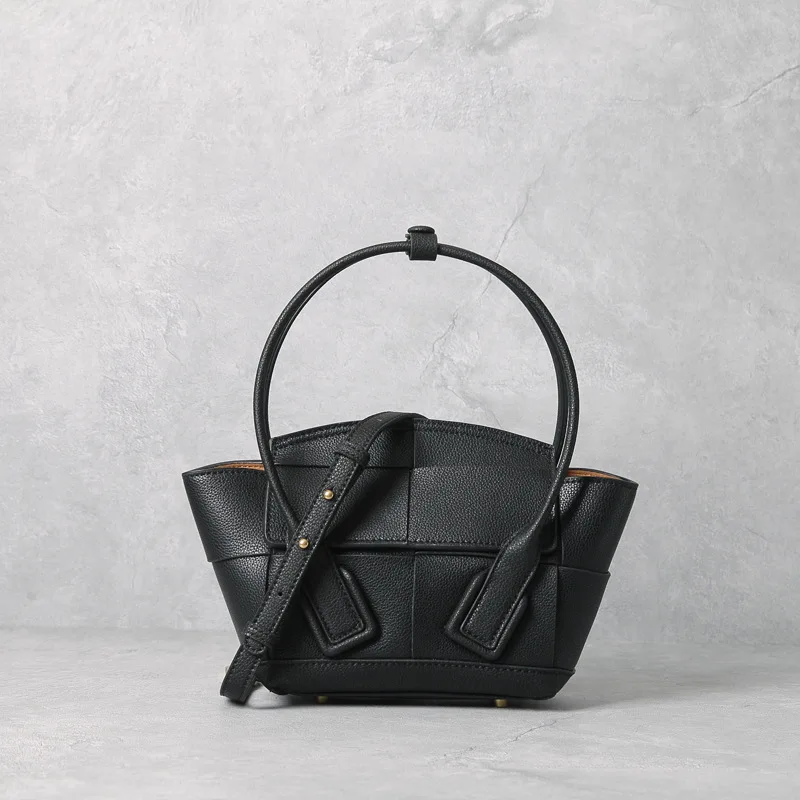 fashion women high class cowhide trapeze handbag high quality genuine leather tote bag