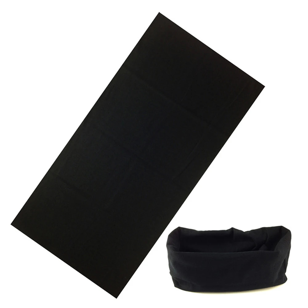 Outdoor seamless multiuse rpet black fishing half face bandana