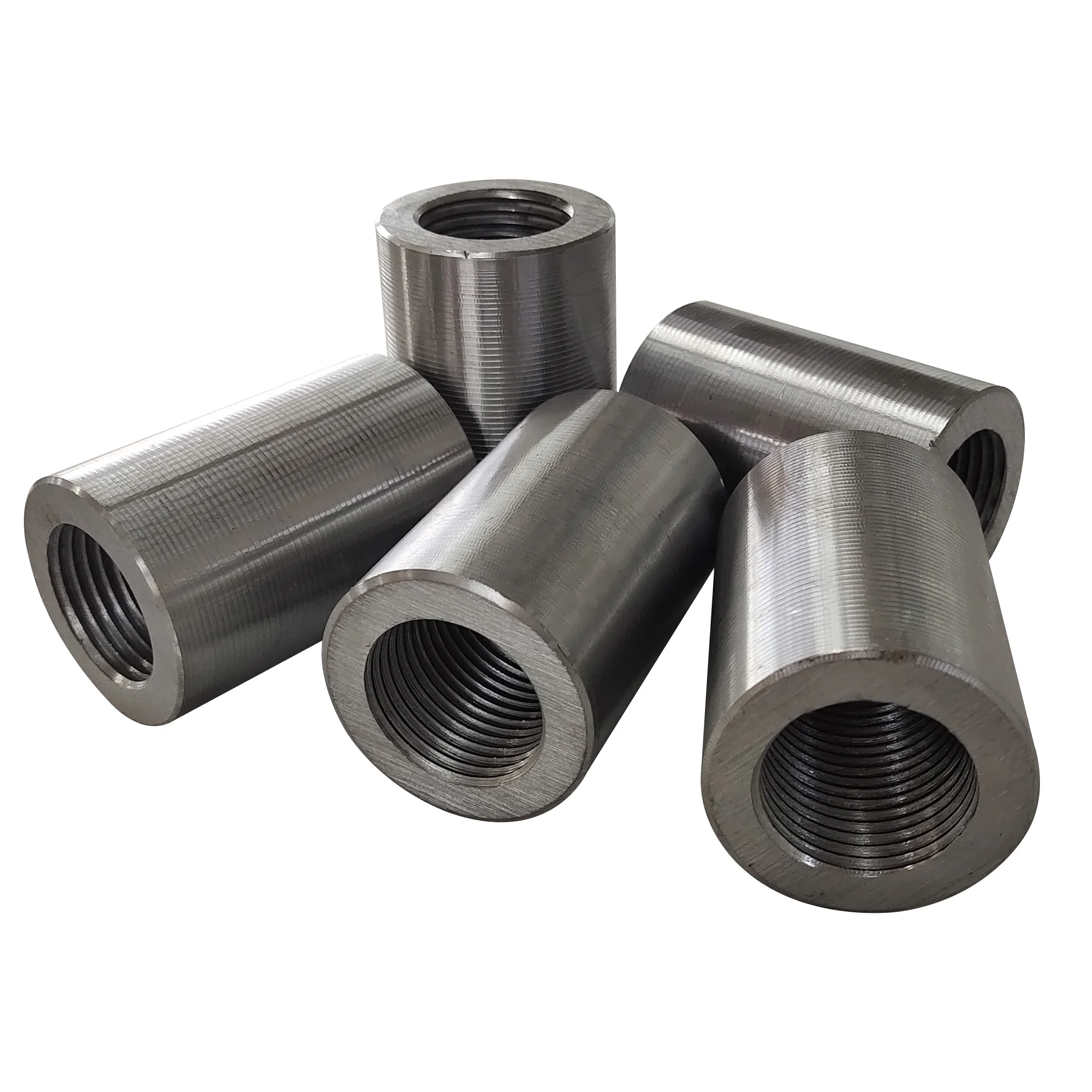 Steel Bar Coupler Rib-Peeling Thread Rebar Connector for Office Building Construction from Rebar Thread Rolling Machine