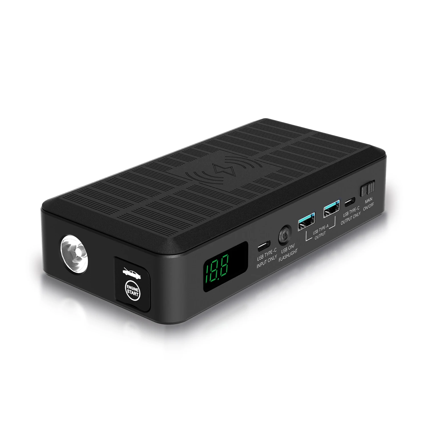 16000mah Wireless Car Jump Start Power Bank Jumper Starter 12v Car Battery Charger Booster Powerbank Jumpstarter Jump Starter