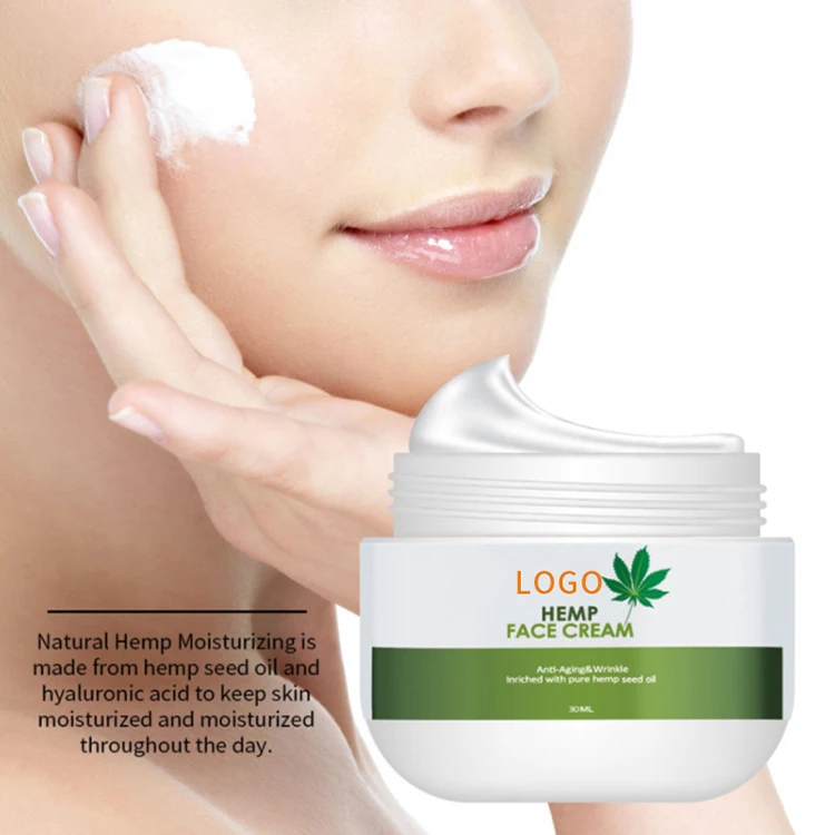 Private label organic CBD face cream skin care hemp moisturizing hemp cream