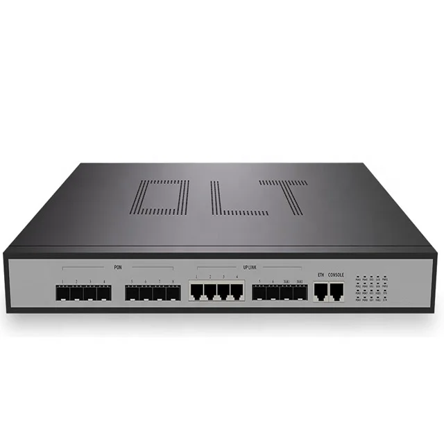 1U 19 inch 8 Pon Ports Epon OLT uplink 4*GE rj45  4*10GE SFP+ Ports Optical Line Terminal EPON OLT with NMS  and console port