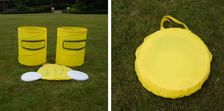 Outdoor Sports Games Folding Disc Toss Flying Disc Toss Dunk Game Set